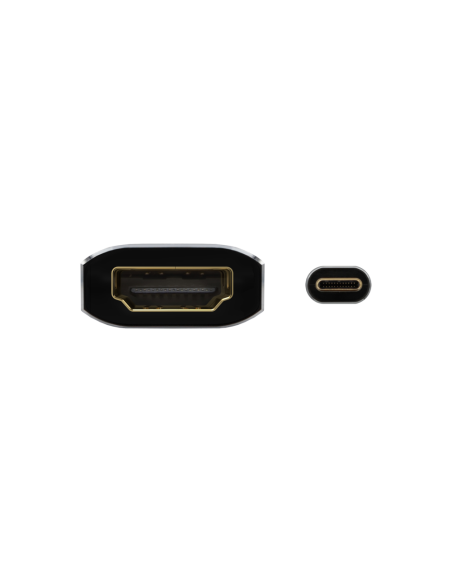 AISENS Conversor Aluminio USB-C a HDMI 4K@60Hz, USB-C/M-HDMI/H, Gris, 15cm