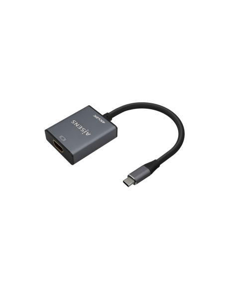 AISENS Conversor Aluminio USB-C A HDMI 4K@30Hz, USB-C/M-HDMI/H, Gris, 15cm