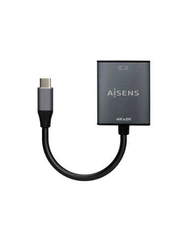 AISENS Conversor Aluminio USB-C A HDMI 4K@30Hz, USB-C/M-HDMI/H, Gris, 15cm