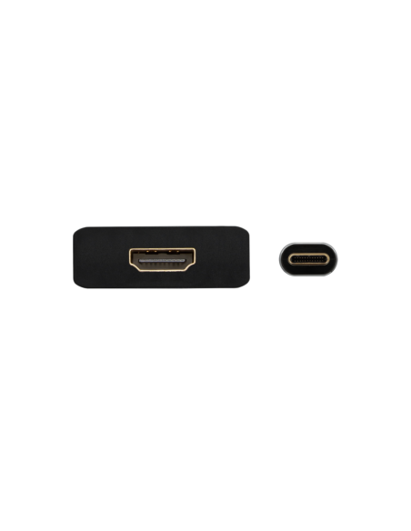 AISENS Conversor Aluminio USB-C A HDMI 4K@30Hz, USB-C/M-HDMI/H, Gris, 15cm