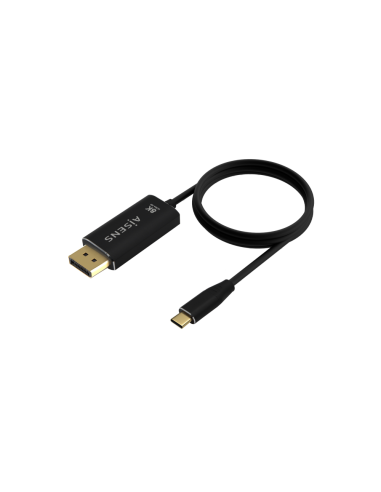 AISENS Cable Conversor Aluminio USB-C a Displayport 8K@60Hz, USB-C/M-DP/M, Negro, 0.8M