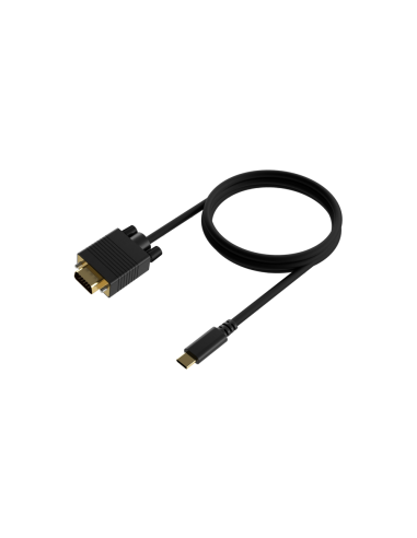 AISENS Cable Conversor USB-C a VGA, USB-C/M-HDB15/M, Negro, 0.8M
