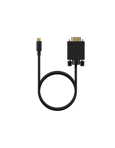 AISENS Cable Conversor USB-C a VGA, USB-C/M-HDB15/M, Negro, 0.8M