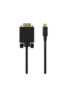 AISENS Cable Conversor USB-C a VGA, USB-C/M-HDB15/M, Negro, 1.8M 2