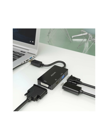 AISENS A125-0861 adaptador de cable de vídeo 0,15 m VGA + HDMI + DVI