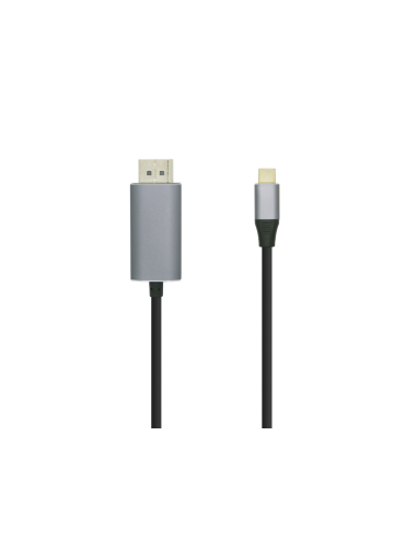 AISENS Cable conversor USB-C a Displayport 4K@60HZ, USB-C/M-DP/M, Negro, 1.8m
