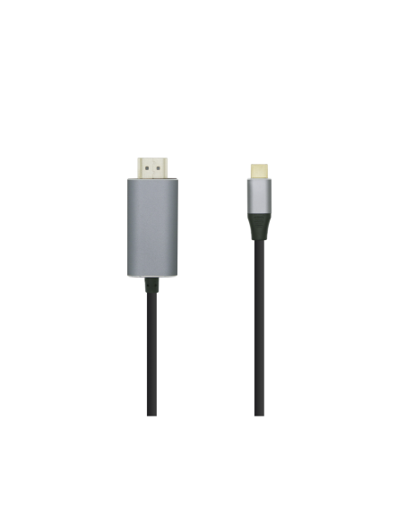 AISENS Cable conversor USB-C a HDMI 4K@60HZ, USB-C/M-HDMI/M, Negro, 0.8m