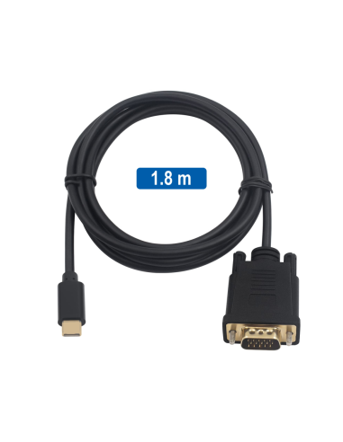 Ewent EC1052 adaptador de cable de vídeo 1,8 m USB Tipo C VGA (D-Sub)