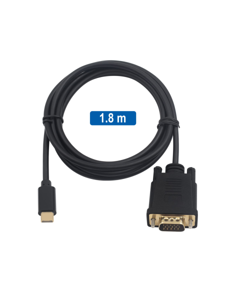 Ewent EC1052 adaptador de cable de vídeo 1,8 m USB Tipo C VGA (D-Sub)