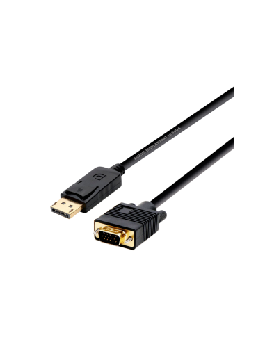 AISENS A125-0365 adaptador de cable de vídeo 2 m DisplayPort VGA D-SUB Negro