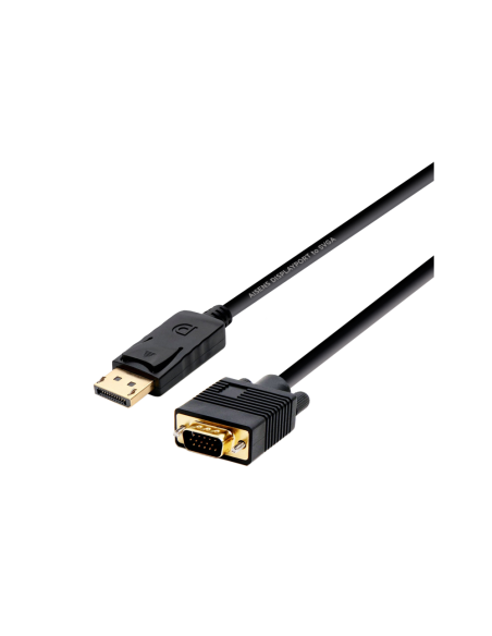 AISENS A125-0365 adaptador de cable de vídeo 2 m DisplayPort VGA D-SUB Negro