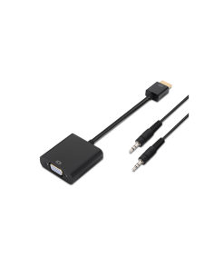 AISENS A122-0126 adaptador de cable de vídeo 0,1 m Negro