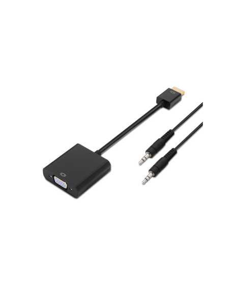 AISENS A122-0126 adaptador de cable de vídeo 0,1 m Negro