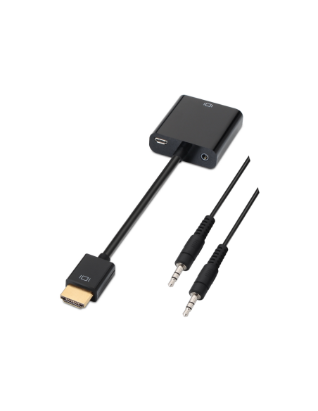 AISENS A122-0126 adaptador de cable de vídeo 0,1 m Negro