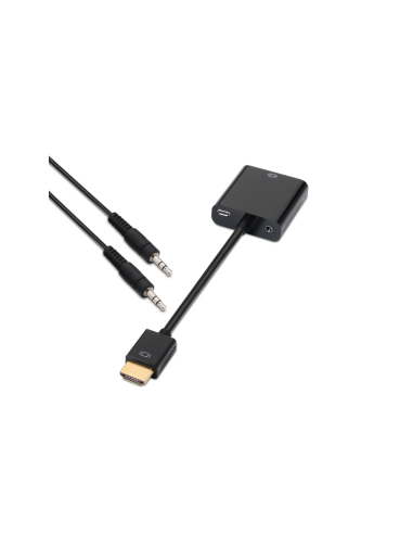 AISENS A122-0126 adaptador de cable de vídeo 0,1 m Negro