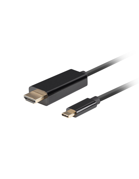 Lanberg CA-CMHD-10CU-0030-BK adaptador de cable de vídeo 3 m USB Tipo C HDMI