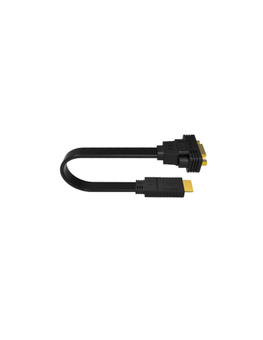 Ewent EW9869 adaptador de cable de vídeo 0,15 m HDMI tipo A (Estándar) VGA (D-Sub) Negro