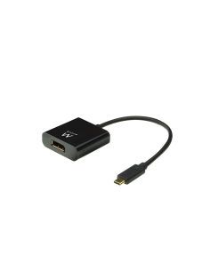 Ewent EW9825 adaptador de cable de vídeo 0,15 m USB Tipo C DisplayPort Negro 2