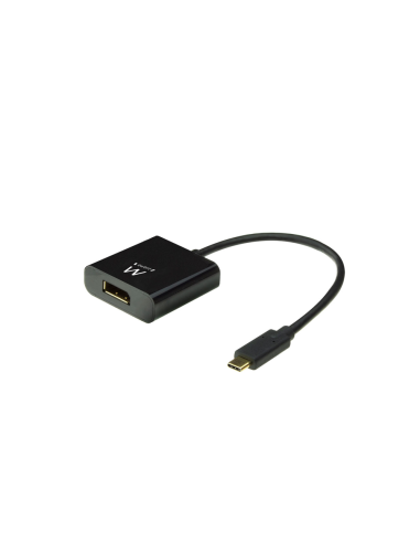 Ewent EW9825 adaptador de cable de vídeo 0,15 m USB Tipo C DisplayPort Negro