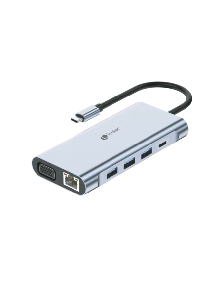 Leotec LEDS01 base para portátil y replicador de puertos Acoplamiento Gris