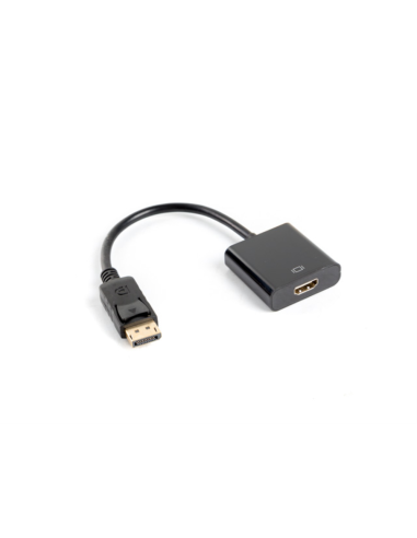 Lanberg AD-0009-BK adaptador de cable de vídeo 0,1 m DisplayPort HDMI tipo A (Estándar) Negro
