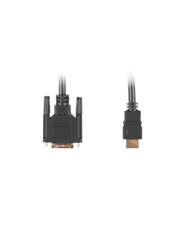 Lanberg CA-HDDV-10CC-0005-BK adaptador de cable de vídeo 0,5 m HDMI tipo A (Estándar) DVI-D Negro