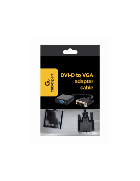 Gembird A-DVID-VGAF-01 adaptador de cable de vídeo 0,2 m DVI-D VGA (D-Sub) Negro