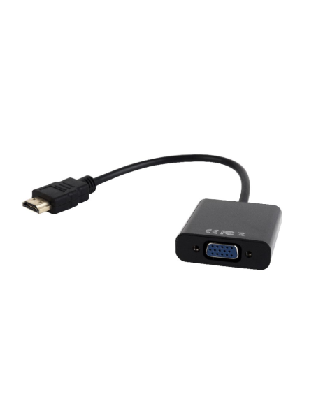 Gembird A-HDMI-VGA-03 adaptador de cable de vídeo 0,15 m HDMI tipo A (Estándar) VGA (D-Sub) Negro