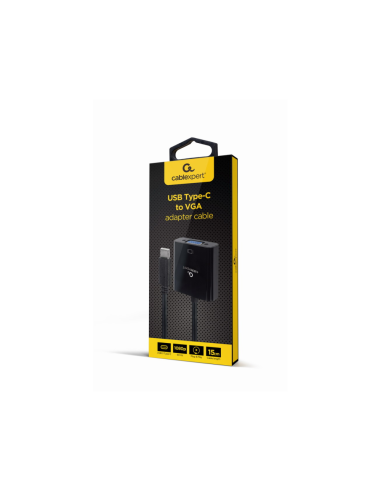 Gembird A-CM-VGAF-01 Adaptador gráfico USB 1920 x 1080 Pixeles Negro