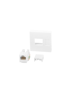 Lanberg WS-4545-RJ45K-W placa de pared y cubierta de interruptor Blanco