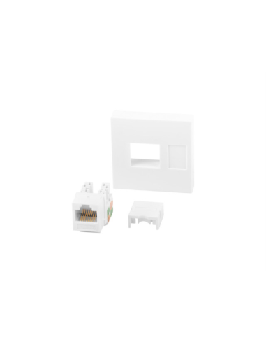 Lanberg WS-4545-RJ45K-W placa de pared y cubierta de interruptor Blanco