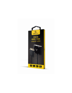 Gembird A-VGA-HDMI-02 adaptador de cable de vídeo 0,15 m HDMI + VGA (D-Sub) VGA (D-Sub) Negro