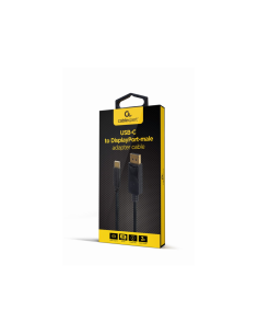 Gembird A-CM-DPM-01 adaptador de cable de vídeo 2 m USB Tipo C DisplayPort Negro
