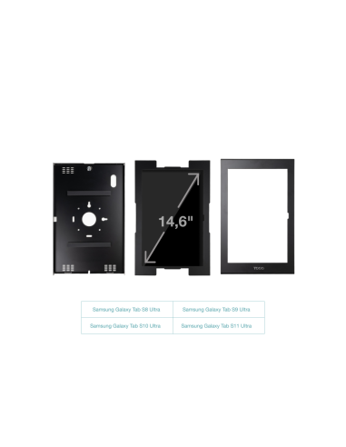 TooQ Marco Antirrobo para Tablets de 14,6”, Negro