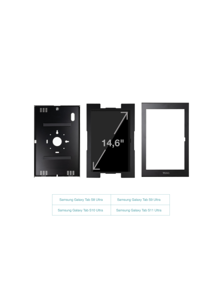 TooQ Marco Antirrobo para Tablets de 14,6”, Negro