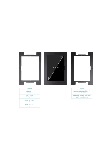TooQ Marco Antirrobo para Tablets de 11”, Negro