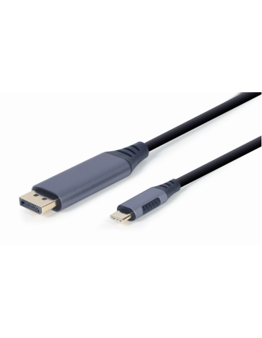 Gembird CC-USB3C-DPF-01-6 adaptador de cable de vídeo 1,8 m USB Tipo C DisplayPort Negro, Gris