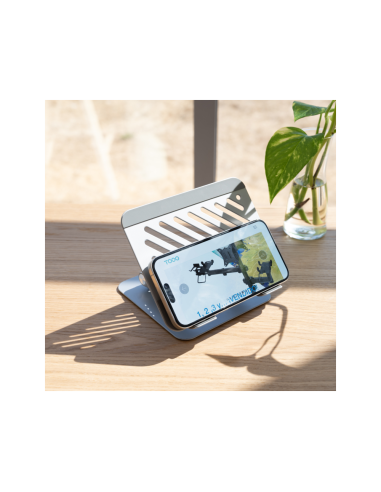 TooQ Soporte de Sobremesa con rotación 360° y ajustable para dispositivos de hasta 13”, Color Plata