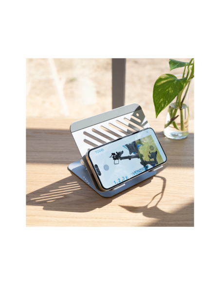 TooQ Soporte de Sobremesa con rotación 360° y ajustable para dispositivos de hasta 13”, Color Plata