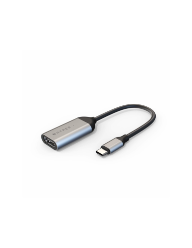HYPER HD425A adaptador de cable de vídeo USB Tipo C HDMI Acero inoxidable
