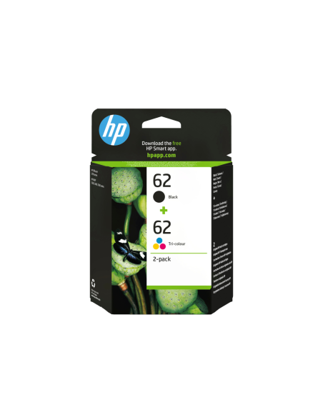 HP Pack de ahorro de 2 cartuchos de tinta original 62 negro/tricolor