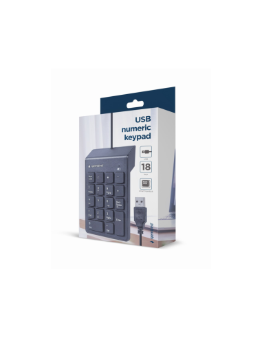 Gembird KPD-U-03 teclado numérico Portátil/PC USB Negro