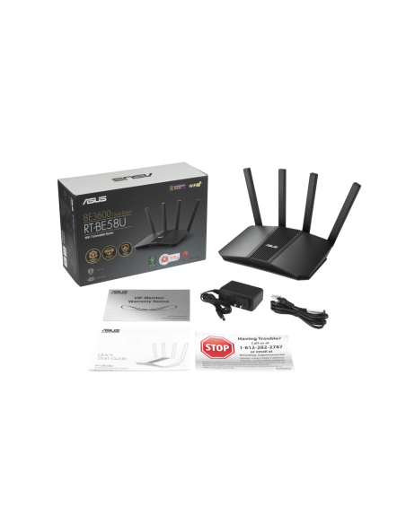ASUS RT-BE58U V2 router inalámbrico 2.5 Gigabit Ethernet Doble banda (2,4 GHz / 5 GHz) Negro