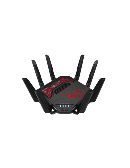 ASUS ROG Rapture GT-BE19000 router inalámbrico Multi-Gigabit Ethernet Tribanda (2.4 GHz / 5 GHz / 6 GHz) Negro, Rojo