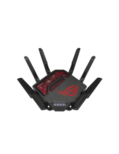 ASUS ROG Rapture GT-BE19000 router inalámbrico Multi-Gigabit Ethernet Tribanda (2.4 GHz / 5 GHz / 6 GHz) Negro, Rojo