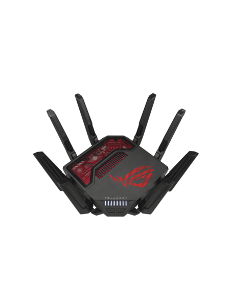 ASUS ROG Rapture GT-BE19000 router inalámbrico Multi-Gigabit Ethernet Tribanda (2.4 GHz / 5 GHz / 6 GHz) Negro, Rojo