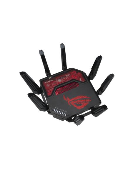 ASUS ROG Rapture GT-BE19000 router inalámbrico Multi-Gigabit Ethernet Tribanda (2.4 GHz / 5 GHz / 6 GHz) Negro, Rojo