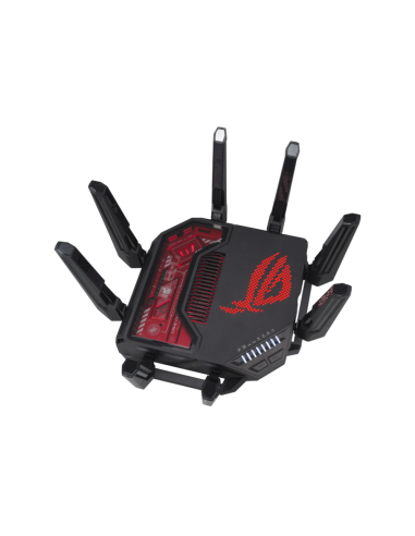 ASUS ROG Rapture GT-BE19000 router inalámbrico Multi-Gigabit Ethernet Tribanda (2.4 GHz / 5 GHz / 6 GHz) Negro, Rojo