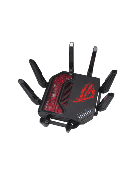 ASUS ROG Rapture GT-BE19000 router inalámbrico Multi-Gigabit Ethernet Tribanda (2.4 GHz / 5 GHz / 6 GHz) Negro, Rojo