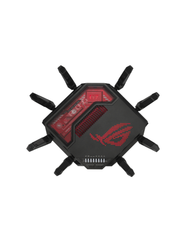 ASUS ROG Rapture GT-BE19000 router inalámbrico Multi-Gigabit Ethernet Tribanda (2.4 GHz / 5 GHz / 6 GHz) Negro, Rojo
